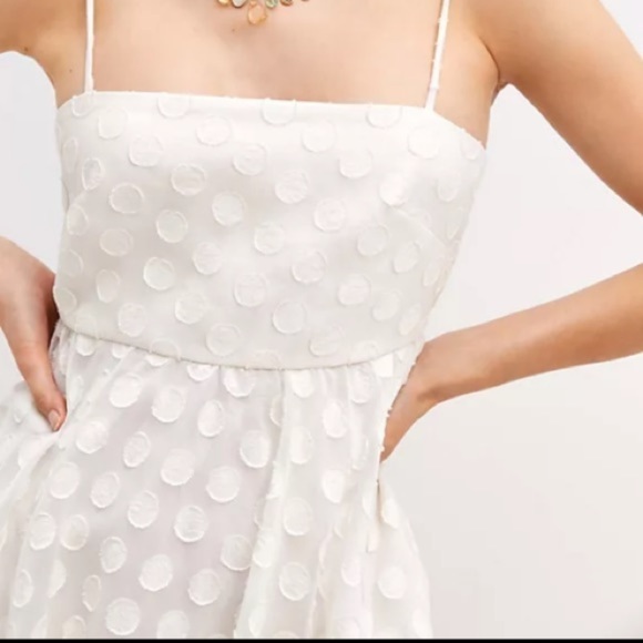 ANTHROPOLOGIE NWT Sachin&Babi Textured Polka Dot Mini Dress Bubble hem size 8. - Picture 5 of 8